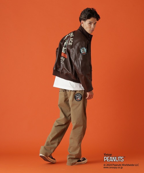 PEANUTS（ピーナッツ）の「《AVIREX × PEANUTS》A-1 "FLYING ACE" / A-1 "フライング エース" / ピーナッツ / アヴィレックス（ミリタリージャケット・メンズ・ダークブラウン・XX-LARGE/X-LARGE/LARGE/MEDIUM）」の8枚目の写真