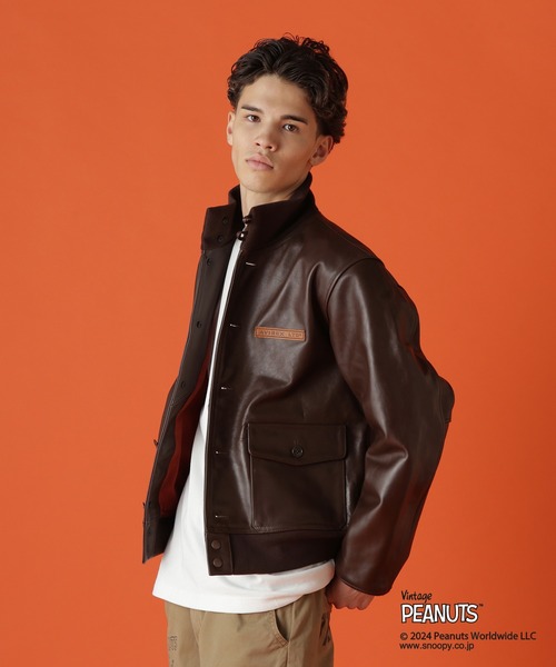 PEANUTS（ピーナッツ）の「《AVIREX × PEANUTS》A-1 "FLYING ACE" / A-1 "フライング エース" / ピーナッツ / アヴィレックス（ミリタリージャケット・メンズ・ダークブラウン・XX-LARGE/X-LARGE/LARGE/MEDIUM）」の11枚目の写真