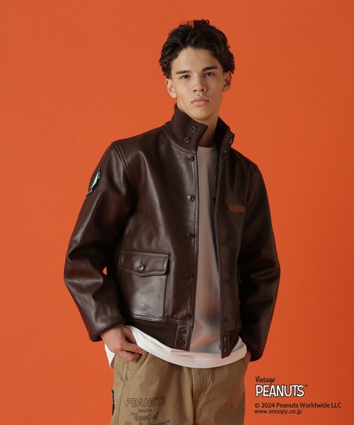 PEANUTS（ピーナッツ）の「《AVIREX × PEANUTS》A-1 "FLYING ACE" / A-1 "フライング エース" / ピーナッツ / アヴィレックス（ミリタリージャケット・メンズ・ダークブラウン・XX-LARGE/X-LARGE/LARGE/MEDIUM）」の13枚目の写真