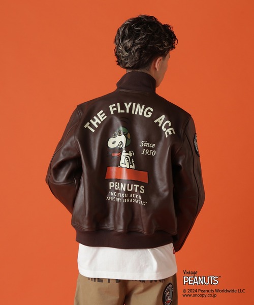 PEANUTS（ピーナッツ）の「《AVIREX × PEANUTS》A-1 "FLYING ACE" / A-1 "フライング エース" / ピーナッツ / アヴィレックス（ミリタリージャケット・メンズ・ダークブラウン・XX-LARGE/X-LARGE/LARGE/MEDIUM）」の15枚目の写真