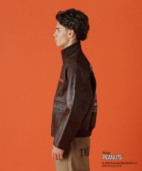 PEANUTS（ピーナッツ）の「《AVIREX × PEANUTS》A-1 "FLYING ACE" / A-1 "フライング エース" / ピーナッツ / アヴィレックス（ミリタリージャケット・メンズ・ダークブラウン・XX-LARGE/X-LARGE/LARGE/MEDIUM）」の19枚目の写真