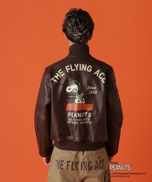 AVIREX×PEANUTSコラボ　MA–1 フライングエース　XL 新品タグ付 AVIREX×PEANUTSコラボMA–1 フライングエースXL 新品タグ付