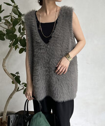 DouDou | 【WEB限定】シャギーニット2WAYベスト(ニット/セーター)