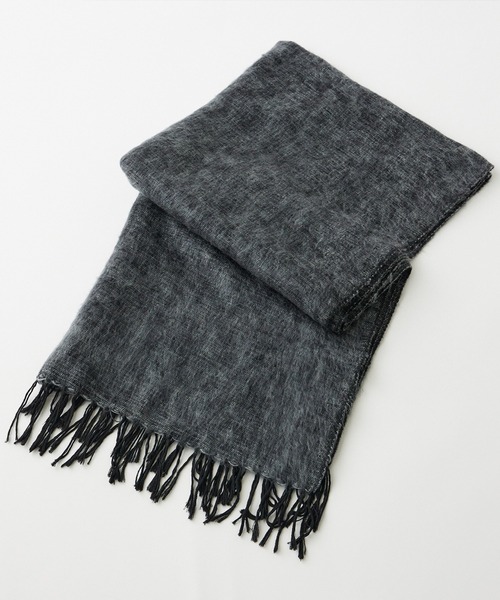 INED CLARO（イネドクラロ）の「ハンドウーヴンコットンアクリルショール（マフラー・レディース・チャコールグレー/ブルー・フリー）」の15枚目の写真