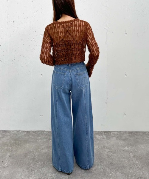 archives(アルシーヴ)の「チュールフェザーTOPS(Tシャツ/カットソー・レディース・アイボリー/ブラック/ブラウン・MEDIUM)」の10枚目の写真