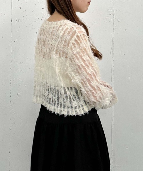 archives(アルシーヴ)の「チュールフェザーTOPS(Tシャツ/カットソー・レディース・アイボリー/ブラック/ブラウン・MEDIUM)」の14枚目の写真
