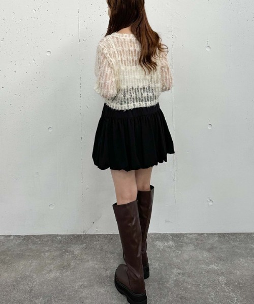 archives(アルシーヴ)の「チュールフェザーTOPS(Tシャツ/カットソー・レディース・アイボリー/ブラック/ブラウン・MEDIUM)」の18枚目の写真