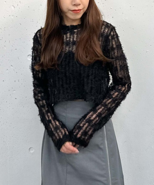 archives(アルシーヴ)の「チュールフェザーTOPS(Tシャツ/カットソー・レディース・アイボリー/ブラック/ブラウン・MEDIUM)」の21枚目の写真