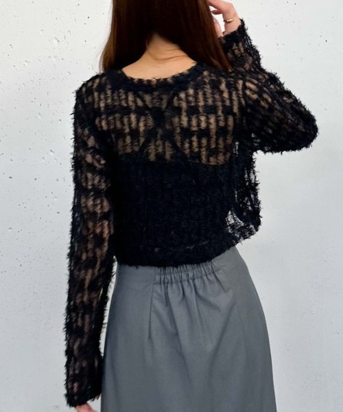 archives(アルシーヴ)の「チュールフェザーTOPS(Tシャツ/カットソー・レディース・アイボリー/ブラック/ブラウン・MEDIUM)」の22枚目の写真