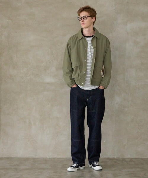 coca（coca）（コカ）の「【WEB限定セール】ナイロンフライトジャケット（ミリタリージャケット・メンズ・ブラック/カーキ・M/L/XL）」の4枚目の写真