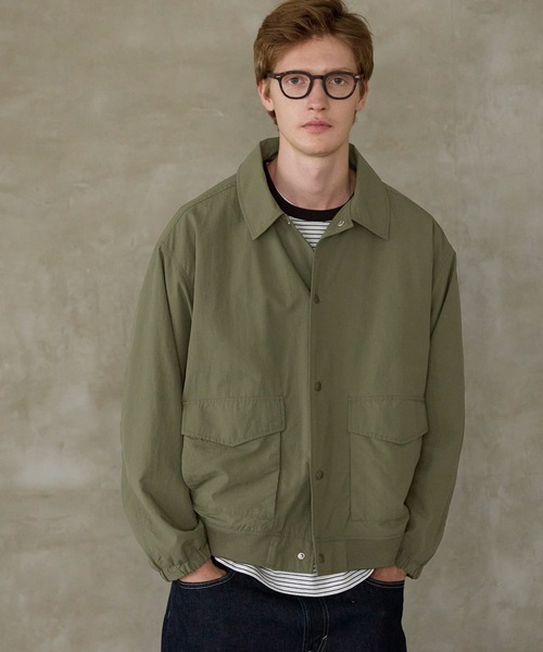 coca（coca）（コカ）の「【WEB限定セール】ナイロンフライトジャケット（ミリタリージャケット・メンズ・ブラック/カーキ・M/L/XL）」の6枚目の写真