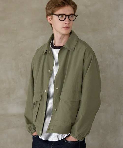 coca（coca）（コカ）の「【WEB限定セール】ナイロンフライトジャケット（ミリタリージャケット・メンズ・ブラック/カーキ・M/L/XL）」の3枚目の写真