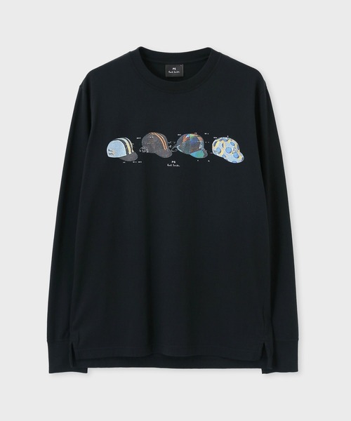 【セール】'Cycling Caps' ロングスリーブTシャツ / 242565 828R（Tシャツ/カットソー）｜PS Paul Smith（ピーエスポールスミス）