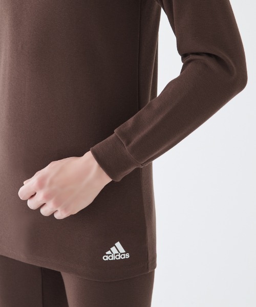 adidas(アディダス)の「adidas/アディダス クルーネックロングスリーブ ワンポイントロゴ 吸湿発熱(インナーウェア/肌着・メンズ・ブラック/ブラウン系その他・LARGE/MEDIUM)」の7枚目の写真