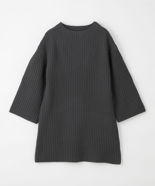 EMMEL REFINES（エメルリファインズ）の「＜EMMEL REFINES＞EM カタアゼ ボクシー ミニ ニット ワンピース（ワンピース・レディース・その他1/ダークグレー・FREE）」の21枚目の写真