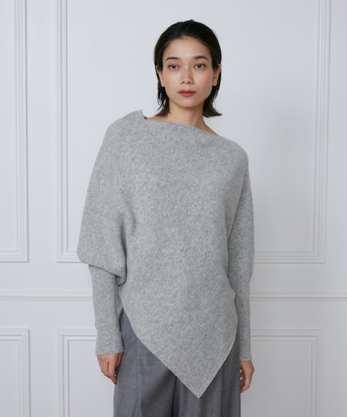 YVON（イヴォン）の「イレギュラーヘムニット【セットアップ対応】（ニット/セーター・レディース・サックスブルー/グレー・9号）」の14枚目の写真