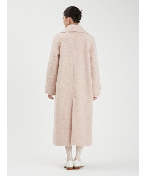 FURFUR（ファーファー）の「ロングウールブレンドコート（チェスターコート・レディース・ピンク/オフホワイト/グレー・FREE）」の8枚目の写真
