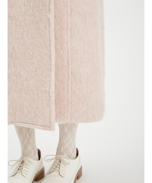 FURFUR（ファーファー）の「ロングウールブレンドコート（チェスターコート・レディース・ピンク/オフホワイト/グレー・FREE）」の13枚目の写真