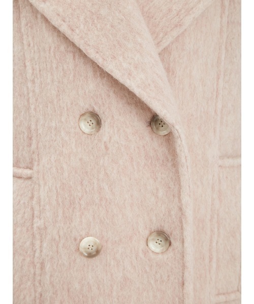 FURFUR（ファーファー）の「ロングウールブレンドコート（チェスターコート・レディース・ピンク/オフホワイト/グレー・FREE）」の14枚目の写真
