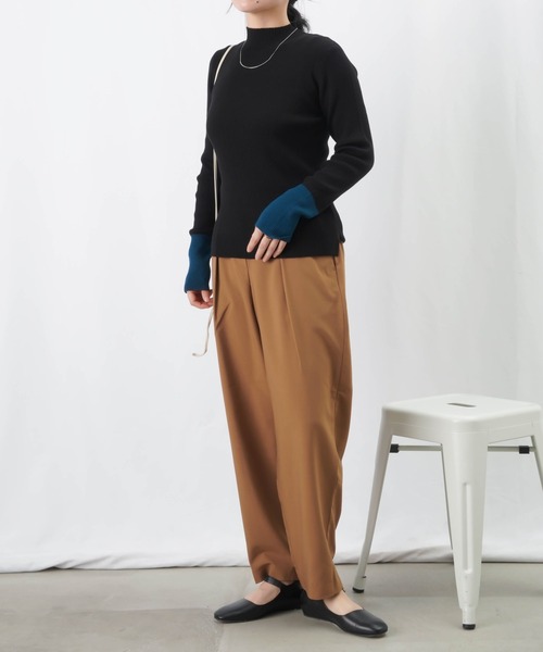 LUCA/LADY LUCK LUCA（ルカ/レディラックルカ）の「LC/LLL リブカラーブロッキングボトルネックニット（ニット/セーター・レディース・ピンク/ブラック/アイボリー・FREE）」の19枚目の写真