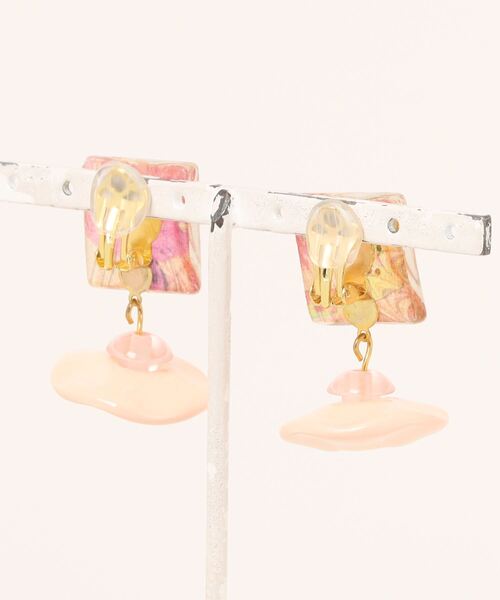 tone（トーン）の「【joesstyle】*Glass Earrings*リバティ×ビンテージパーツのイヤリング(MA)（イヤリング・レディース・マルチ・FREE）」の2枚目の写真
