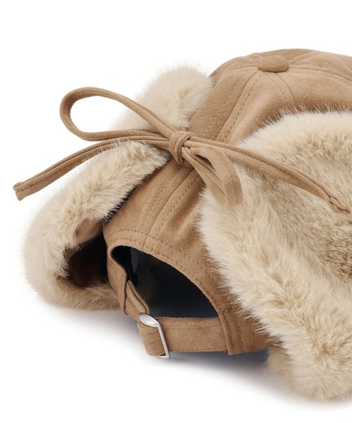 ROPE' PICNIC（ロペピクニック）の「2WAY/フェイクスエードフライトキャップ（キャップ・レディース・ブラック/ベージュ・FREE）」の8枚目の写真