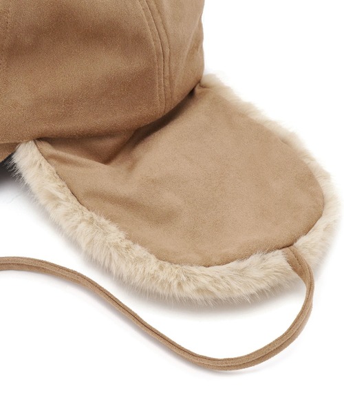 ROPE' PICNIC（ロペピクニック）の「2WAY/フェイクスエードフライトキャップ（キャップ・レディース・ブラック/ベージュ・FREE）」の9枚目の写真