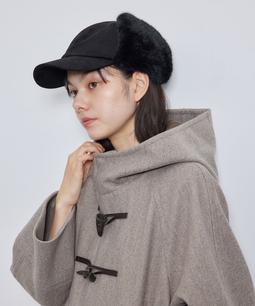 ROPE' PICNIC（ロペピクニック）の「2WAY/フェイクスエードフライトキャップ（キャップ・レディース・ブラック/ベージュ・FREE）」の16枚目の写真