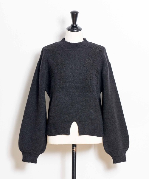 NOELA(ノエラ)の「コード刺繍ニット(ニット/セーター・レディース・ボルドー/ブラック/オフホワイト・フリー)」の21枚目の写真