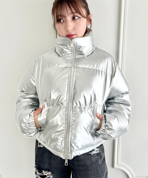 セール】メタリック中綿ダウンジャケット（ダウンジャケット