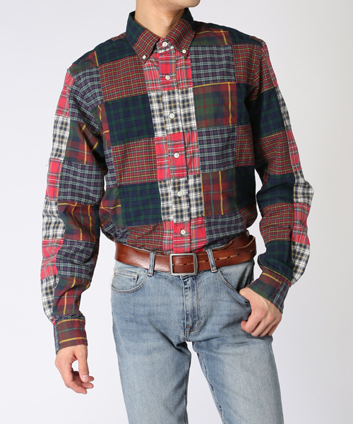 POLO RALPH LAUREN（ポロ ラルフ ローレン）の「パッチワーク プラッド オックスフォード シャツ（シャツ/ブラウス・メンズ・マルチ・X-SMALL/SMALL/MEDIUM/XX-LARGE/X-LARGE/LARGE）」の2枚目の写真