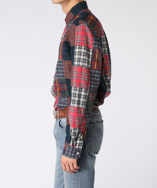 POLO RALPH LAUREN（ポロ ラルフ ローレン）の「パッチワーク プラッド オックスフォード シャツ（シャツ/ブラウス・メンズ・マルチ・X-SMALL/SMALL/MEDIUM/XX-LARGE/X-LARGE/LARGE）」の3枚目の写真