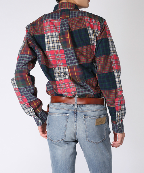 POLO RALPH LAUREN（ポロ ラルフ ローレン）の「パッチワーク プラッド オックスフォード シャツ（シャツ/ブラウス・メンズ・マルチ・X-SMALL/SMALL/MEDIUM/XX-LARGE/X-LARGE/LARGE）」の4枚目の写真