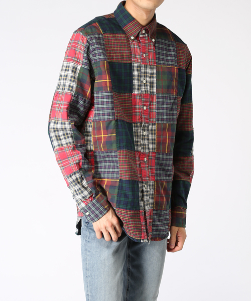 POLO RALPH LAUREN（ポロ ラルフ ローレン）の「パッチワーク プラッド オックスフォード シャツ（シャツ/ブラウス・メンズ・マルチ・X-SMALL/SMALL/MEDIUM/XX-LARGE/X-LARGE/LARGE）」の5枚目の写真