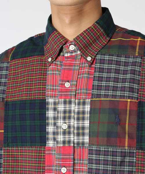 POLO RALPH LAUREN（ポロ ラルフ ローレン）の「パッチワーク プラッド オックスフォード シャツ（シャツ/ブラウス・メンズ・マルチ・X-SMALL/SMALL/MEDIUM/XX-LARGE/X-LARGE/LARGE）」の6枚目の写真