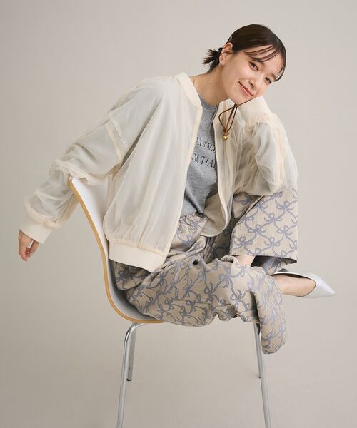 Sugar spoon（シュガースプーン）の「・SUGAR SPOON リボンジャカードパンツ（その他パンツ・レディース・ブラウン/ベージュ/チャコールグレー・FREE）」の10枚目の写真