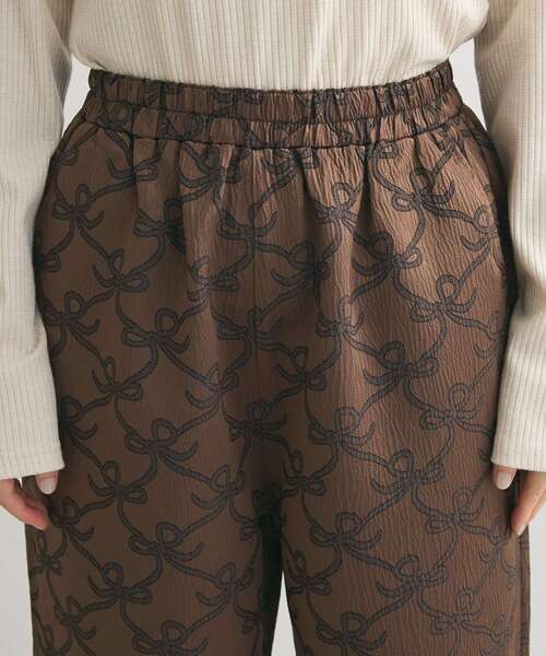 Sugar spoon（シュガースプーン）の「・SUGAR SPOON リボンジャカードパンツ（その他パンツ・レディース・ブラウン/ベージュ/チャコールグレー・FREE）」の13枚目の写真
