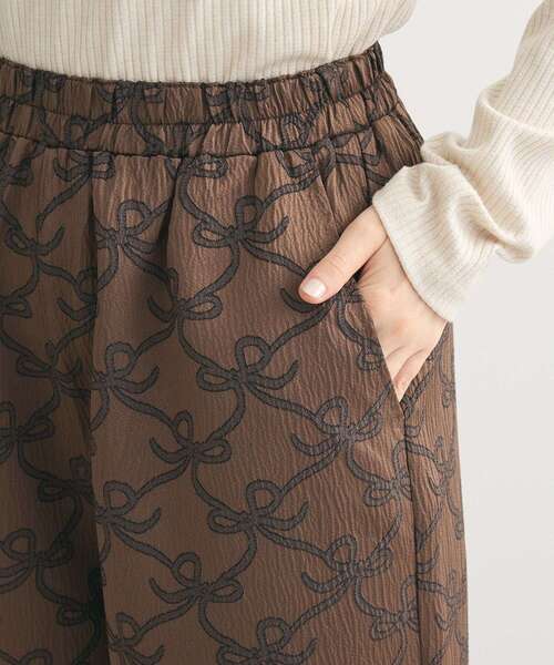 Sugar spoon（シュガースプーン）の「・SUGAR SPOON リボンジャカードパンツ（その他パンツ・レディース・ブラウン/ベージュ/チャコールグレー・FREE）」の14枚目の写真