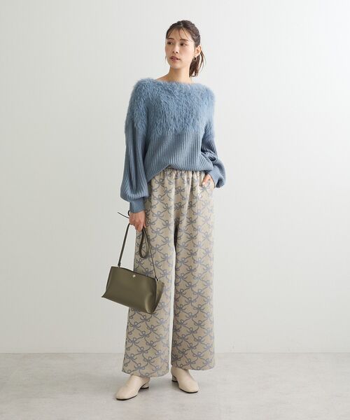 Sugar spoon（シュガースプーン）の「・SUGAR SPOON リボンジャカードパンツ（その他パンツ・レディース・ブラウン/ベージュ/チャコールグレー・FREE）」の16枚目の写真