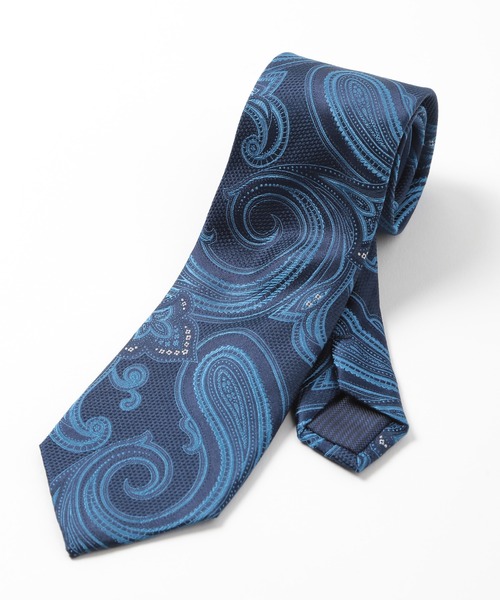 CROWDED CLOSET(クラウデッドクローゼット)の「配色ペイズリー柄ネクタイ(ネクタイ・メンズ・オレンジ/ボルドー/パープル/ネイビー・FREE)」の1枚目の写真
