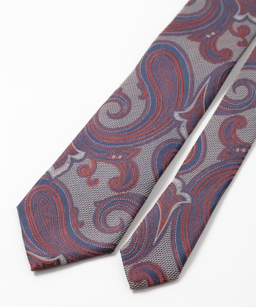 CROWDED CLOSET(クラウデッドクローゼット)の「配色ペイズリー柄ネクタイ(ネクタイ・メンズ・オレンジ/ボルドー/パープル/ネイビー・FREE)」の8枚目の写真
