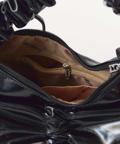 Chick（チック）の「Ribbon Design Shoulder Bag / リボンデザイン ギャザーミニバッグ 2026年春夏（ハンドバッグ・レディース・ブラック/レッド/ホワイト/シルバー・FREE）」の10枚目の写真