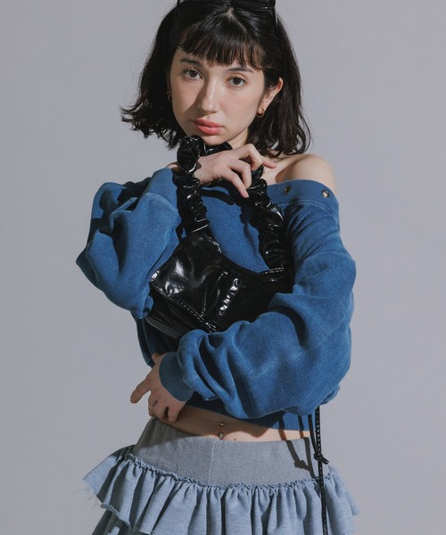 Chick(チック)の「Ribbon Design Shoulder Bag / リボンデザイン ギャザーミニバッグ 2026年 夏 夏服(ハンドバッグ・レディース・ブラック/レッド/ホワイト/シルバー・FREE)」の20枚目の写真