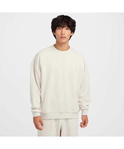 NIKE(ナイキ)の「NIKE/ナイキ クラブ FT オーバーサイズ L/S クルー(スウェット・メンズ・ベージュ/ホワイト/グレー/ブラック・S/M/L/XL/2XL)」の2枚目の写真