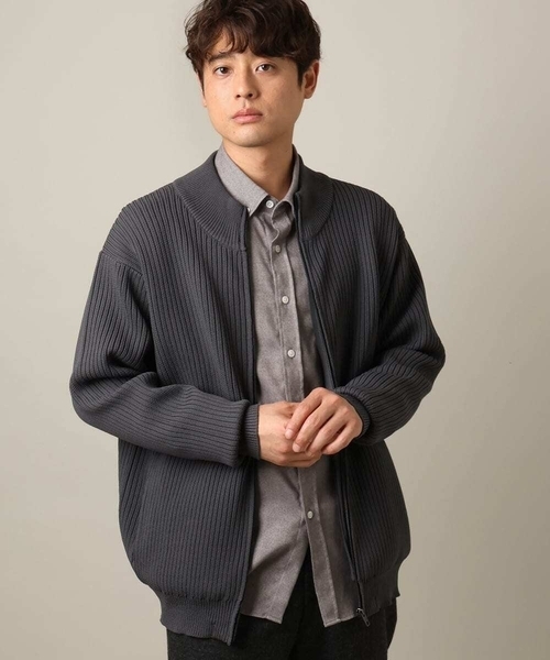 a.v.v（アーヴェヴェ）の「【春先まで使える】ドライバーズリブニットカーディガン（カーディガン/ボレロ・メンズ・チャコールグレー/ネイビー/ブラック・46/48/50）」の3枚目の写真