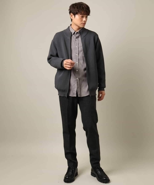 a.v.v（アーヴェヴェ）の「【春先まで使える】ドライバーズリブニットカーディガン（カーディガン/ボレロ・メンズ・チャコールグレー/ネイビー/ブラック・46/48/50）」の4枚目の写真