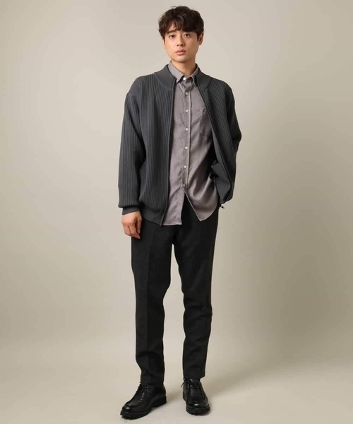 a.v.v（アーヴェヴェ）の「【春先まで使える】ドライバーズリブニットカーディガン（カーディガン/ボレロ・メンズ・チャコールグレー/ネイビー/ブラック・46/48/50）」の5枚目の写真