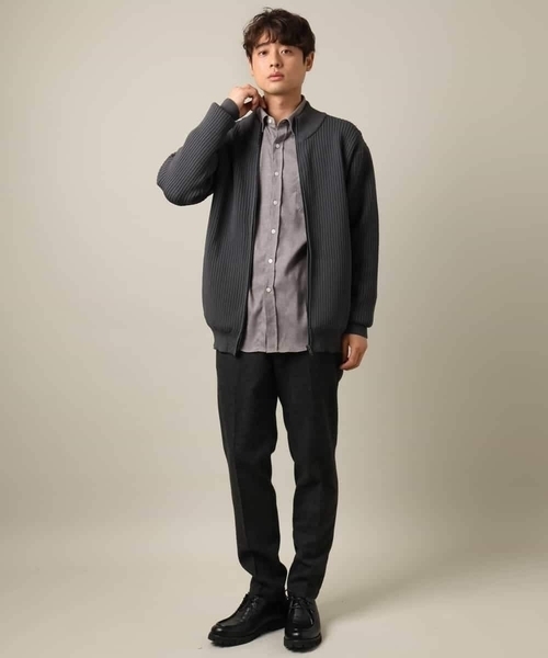 a.v.v（アーヴェヴェ）の「【春先まで使える】ドライバーズリブニットカーディガン（カーディガン/ボレロ・メンズ・チャコールグレー/ネイビー/ブラック・46/48/50）」の6枚目の写真