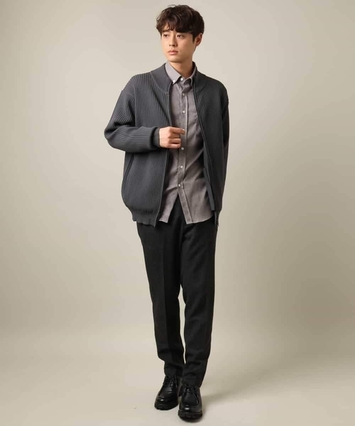 a.v.v（アーヴェヴェ）の「【春先まで使える】ドライバーズリブニットカーディガン（カーディガン/ボレロ・メンズ・チャコールグレー/ネイビー/ブラック・46/48/50）」の7枚目の写真