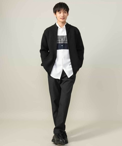 a.v.v（アーヴェヴェ）の「【春先まで使える】ドライバーズリブニットカーディガン（カーディガン/ボレロ・メンズ・チャコールグレー/ネイビー/ブラック・46/48/50）」の10枚目の写真